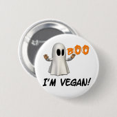 Halloween ich bin Vegan Button (Vorne & Hinten)