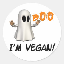 Halloween ich bin Vegan Runder Aufkleber