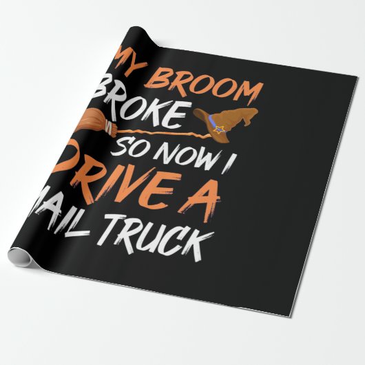 Halloween ich fahre einen Postwagen Geschenkpapier (Ungerollt)