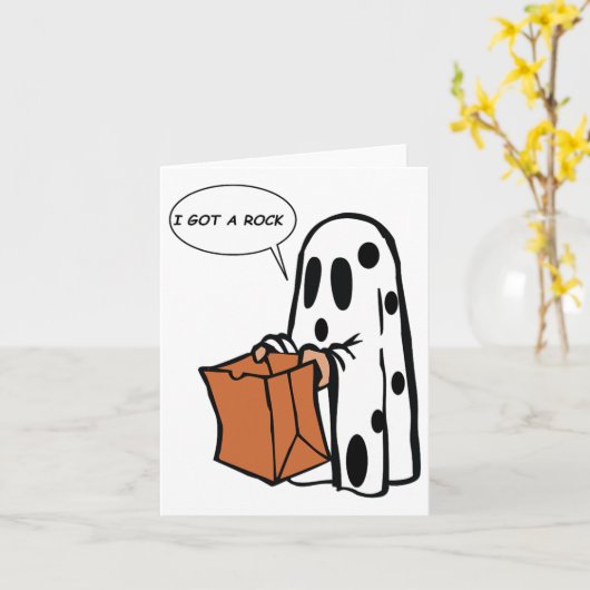 Halloween ich Got ein Rock Ghost Karte (Gelbe Blume)