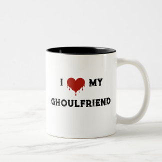 Halloween ich höre meinen Ghoulfriend Zweifarbige Tasse