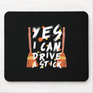 Halloween ich kann einen Stick fahren Mousepad