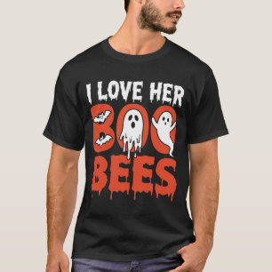 Halloween Ich Liebe Sie Boo Bienen Lustiger Geist T-Shirt