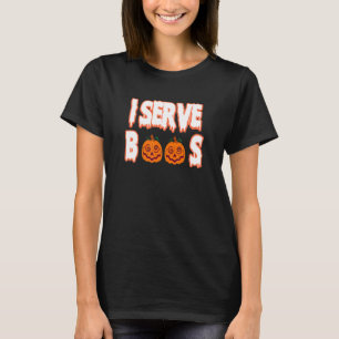 Halloween, ich serviere Boos Lustiger Barkeeper Mi T-Shirt