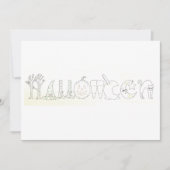 Halloween Icons Coloring Book Postcard Karte (Vorderseite)