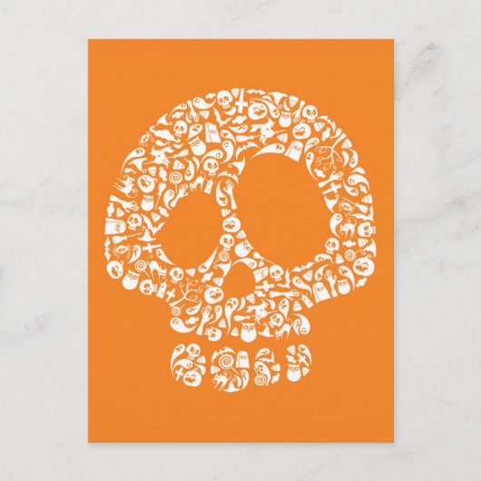 Halloween Icons - Skull Postkarte (Vorderseite)