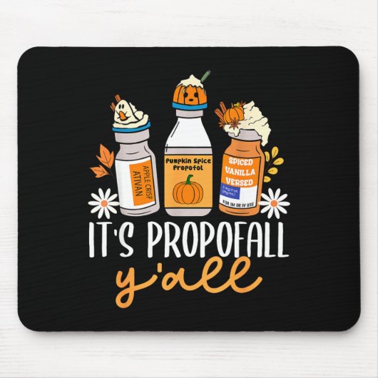 Halloween Icu Nurse Its Profall Y'all Crna Icu Fal Mousepad (Vorne)