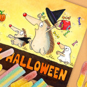 Halloween-Igel Postkarte