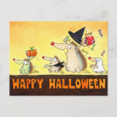 Halloween-Igel Postkarte (Vorderseite)
