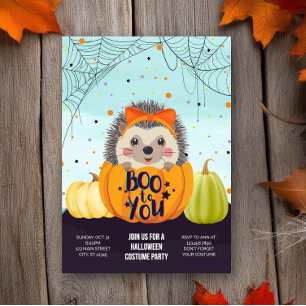 Halloween Igel Pumpkin Spooky Kostüm Party Einladung