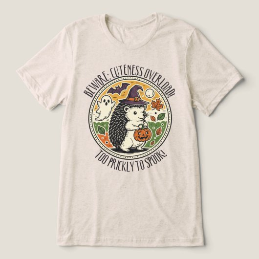 Halloween Igel Tri-Blend Shirt (Design Vorderseite)