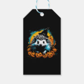Halloween Igel und Kürbis niedlich Geschenkanhänger (Vorderseite)