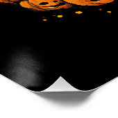 Halloween Igel und Kürbis niedlich Poster (Ecke)