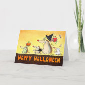 Halloween Igels Gruß Karte (Vorderseite)