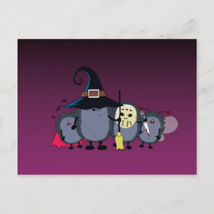 Halloween Igels Party Crew Postkarte