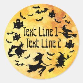 Halloween Ihr Text Personalisiert Runder Aufkleber
