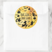Halloween Ihr Text Personalisiert Runder Aufkleber (Tasche)