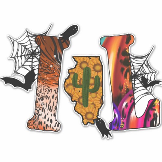 Halloween Illinois Aufkleber (Vorderseite)