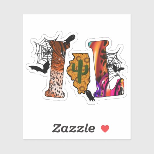 Halloween Illinois Aufkleber (Blatt)