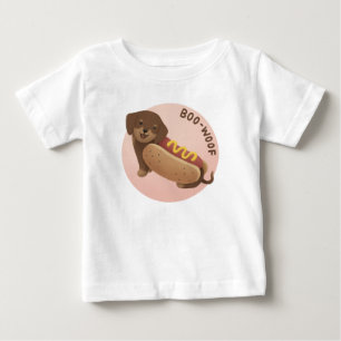 Halloween Illustration: Boo-Woof (Dackel) Baby T-shirt