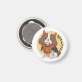 Halloween Illustration: Boo-Woof Magnet (Vorderseite/Rückseite)