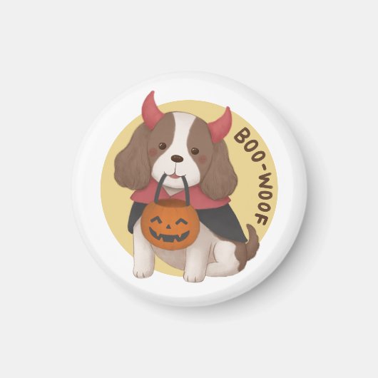 Halloween Illustration: Boo-Woof Magnet (Vorne)