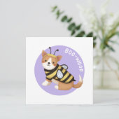 Halloween Illustration: Boo-Woof (Walisischer Korg Einladung (Stehend Vorderseite)