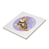 Halloween Illustration: Boo-Woof (Walisischer Korg Fliese (Seite)