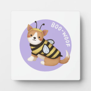 Halloween Illustration: Boo-Woof (Walisischer Korg Fotoplatte