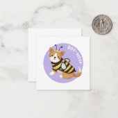 Halloween Illustration: Boo-Woof (Walisischer Korg Mitteilungskarte (Vorderseite/Rückseite Beispiel)