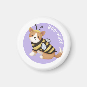 Halloween-Illustration: Boo-Woof (Welsh Corgi) Magnet