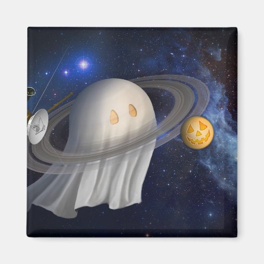 Halloween-Illustration eines Künstlers Magnet (Vorne)