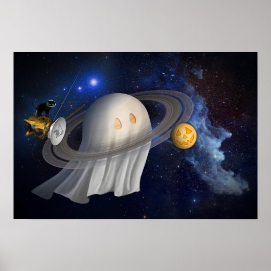 Halloween-Illustration eines Künstlers Poster (Vorne)