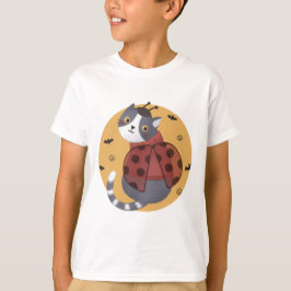 Halloween Illustration: Ladybug Cat T-Shirt