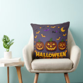 Halloween Illustration mit Jack-o'-Lanterns Kissen (Stuhl )
