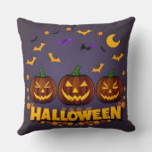Halloween Illustration mit Jack-o'-Lanterns Kissen (Rückseite)