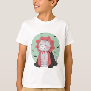 Halloween-Illustration: Vampirkatze T-Shirt