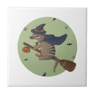 Halloween-Illustration: Zauberer Numbat Fliese