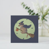 Halloween-Illustration: Zauberzahl Einladung (Stehend Vorderseite)