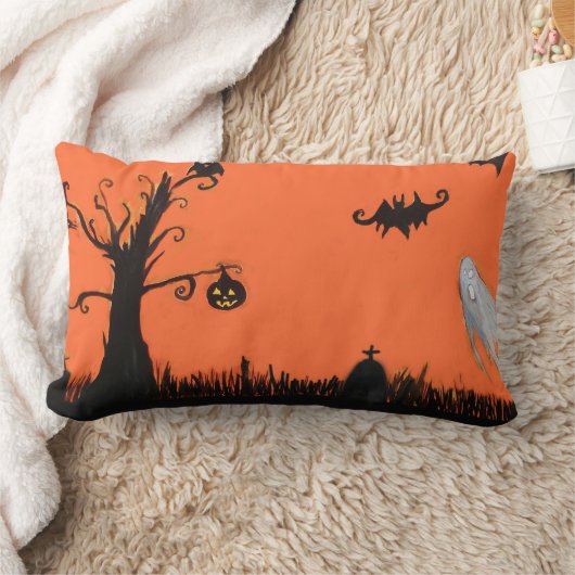 Halloween-Illustrationlumbar-Kissen Lendenkissen (Decke)