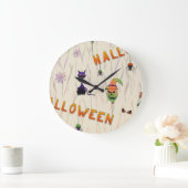 Halloween Illustrations Große Wanduhr (Zuhause)