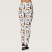 Halloween Illustrations Muster Leggings (Rückseite)