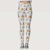Halloween Illustrations Muster Leggings (Vorderseite)