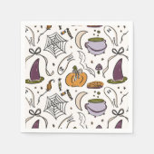 Halloween Illustrations Muster Serviette (Vorderseite)