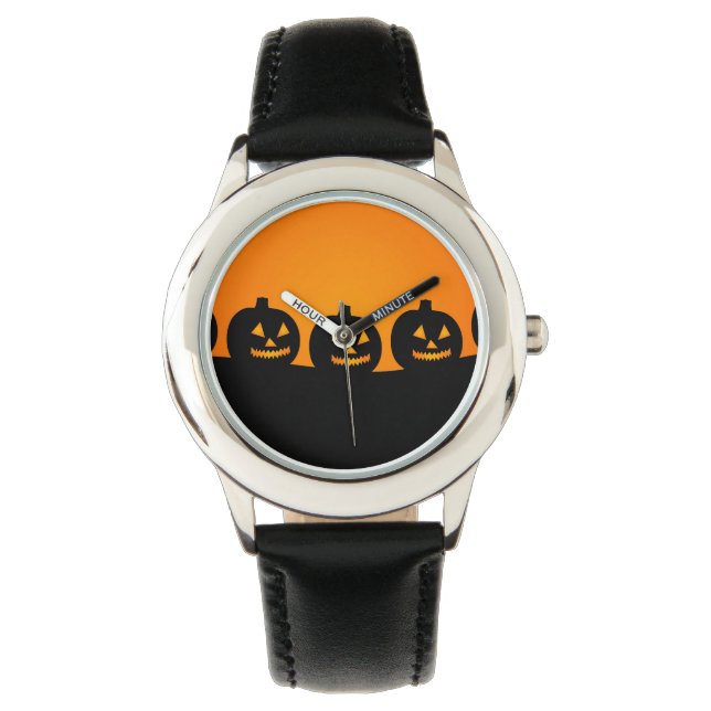 Halloween Illustrationsuhren Armbanduhr (Vorderseite)