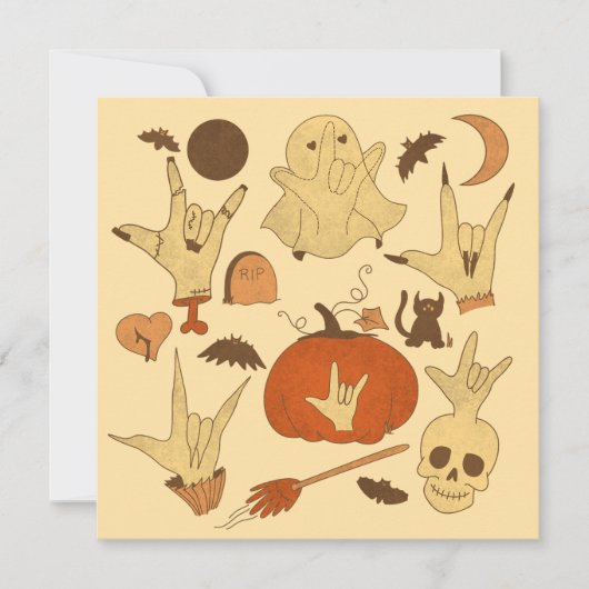Halloween ILY - ASL Design (Vorderseite)