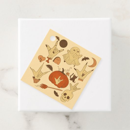 Halloween ILY - ASL Design Geschenkanhänger (Beispiel)