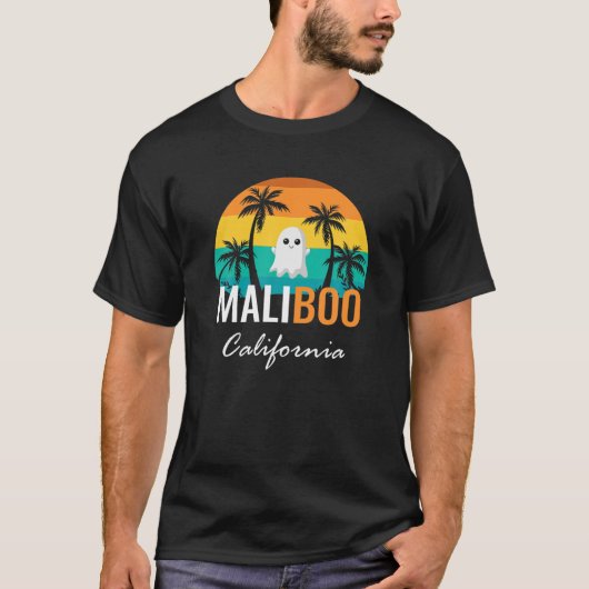 Halloween im August, Maliboo California, Funny Mal T-Shirt (Vorderseite)