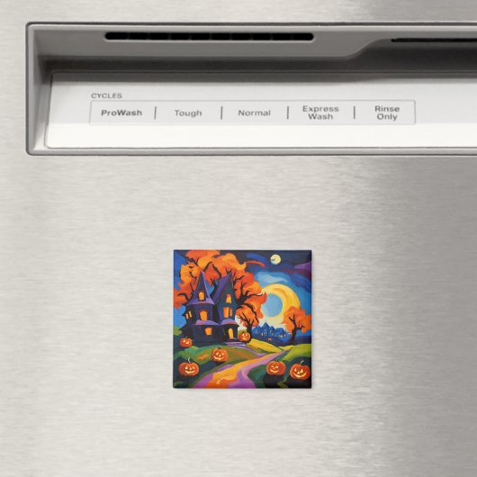 Halloween im Fauvismus Magnet (In Situ (Geschirrspüler))