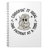 Halloween im Gesundheitswesen, ein echter Patient Notizblock (Vorderseite)